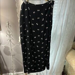 Black and White Maxi Pencil Skirt